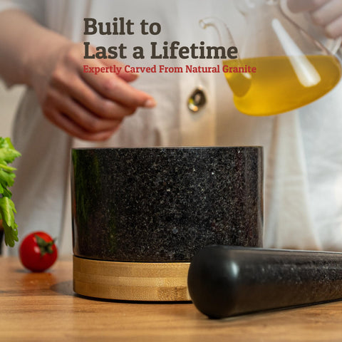 Base de bambú estable de PriorityChef desmontable para limpieza fácil