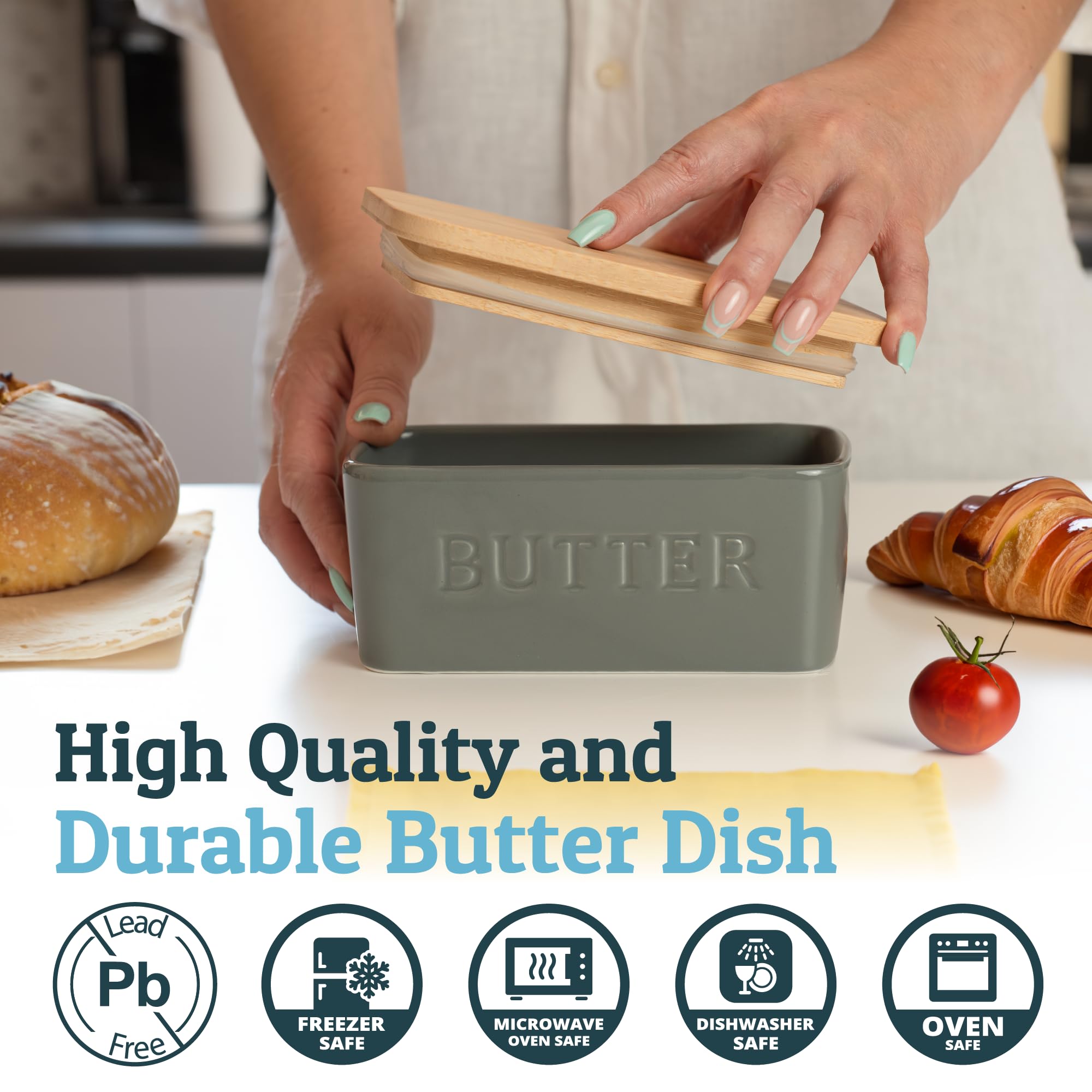 Diseño de cerámica limpio y elegante de Priority Chef para la cocina.