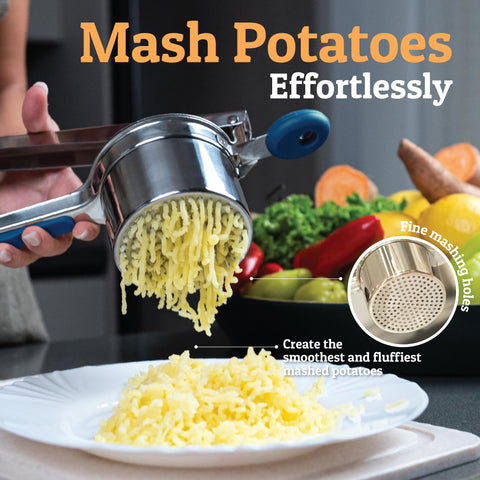 PriorityChef cesto grande para patatas azul facilita el prensado