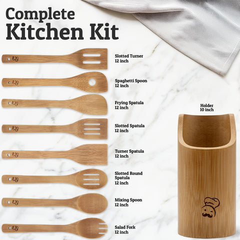 Priority Chef cuchara de madera para cocinar con tacto suave.