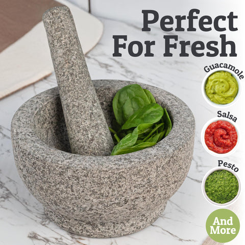 PriorityChef dimensiones y peso, mortero pesado para mostrador estable