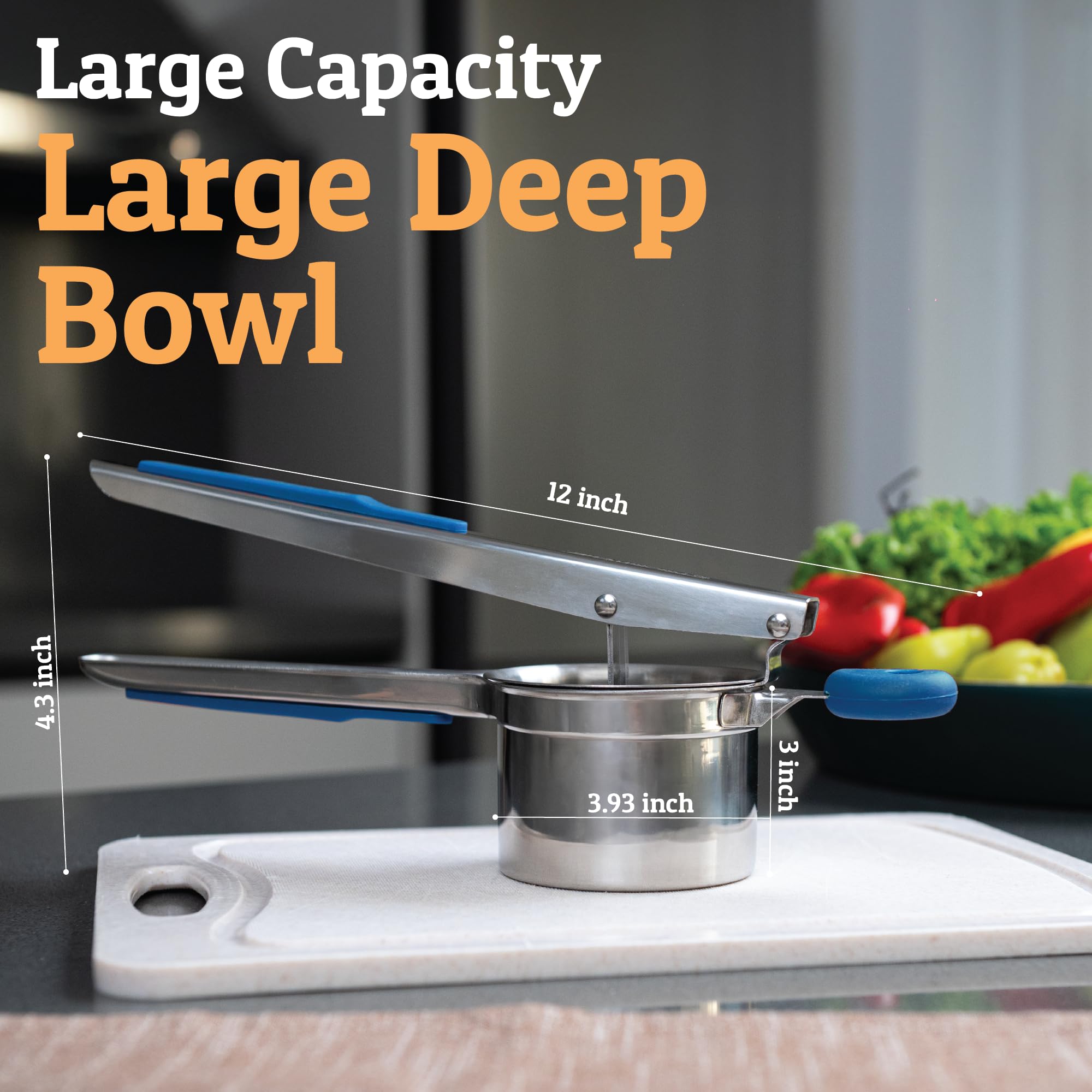 PriorityChef diseño ergonómico compacto azul en cocina