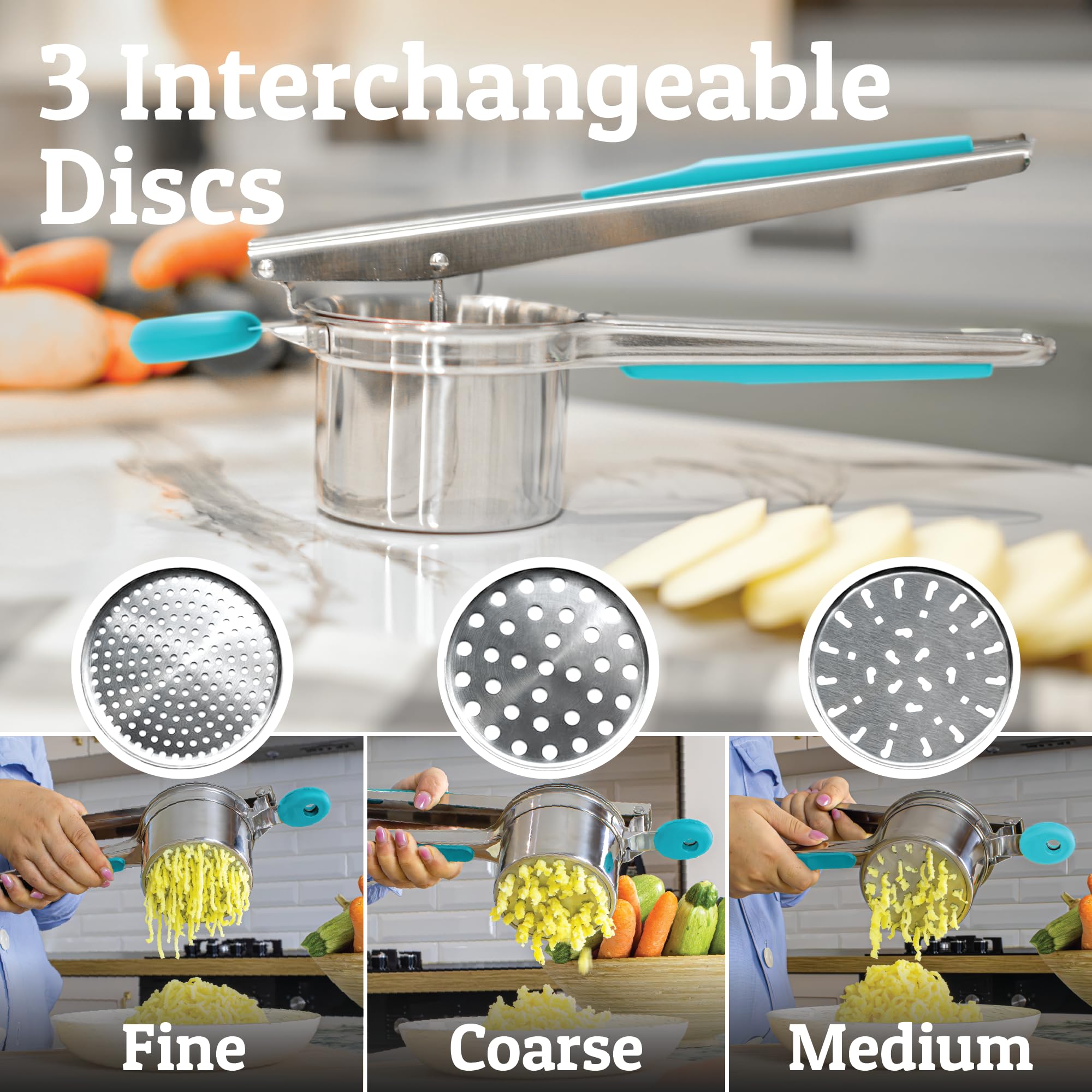 PriorityChef Ricer acero inoxidable, duradera para uso diario.