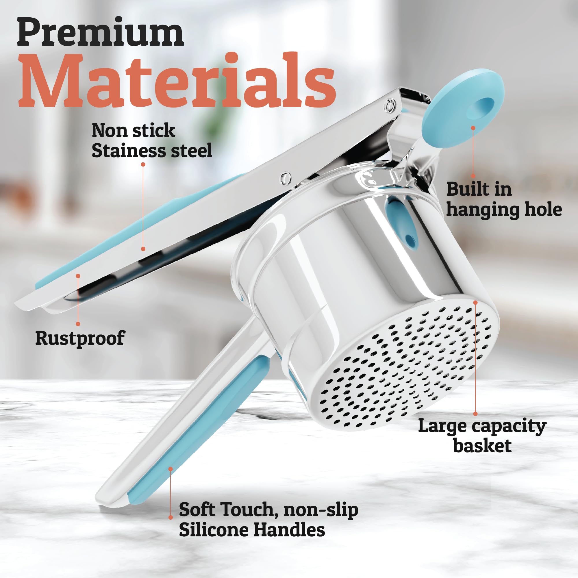 PriorityChef Mango ergonómico recubierto de silicona para agarre cómodo.
