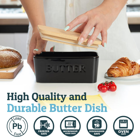 PriorityChef tapa de bambú hermética mantiene sabores sin contaminación en el mostrador.