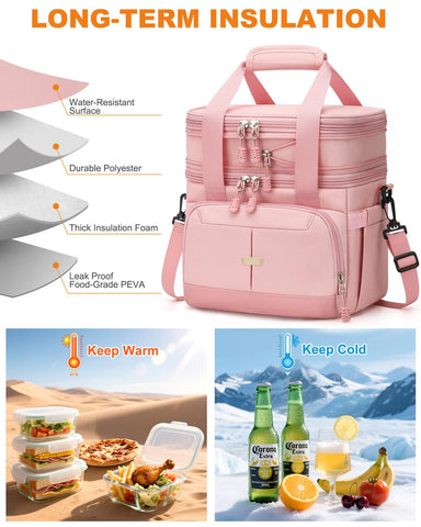 Pritent lonchera, mango acolchado ergonómico para mayor comodidad