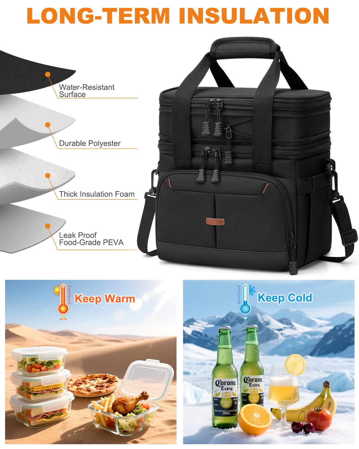 Pritent mango ergonomico-asa facilita llevar la comida sin esfuerzo
