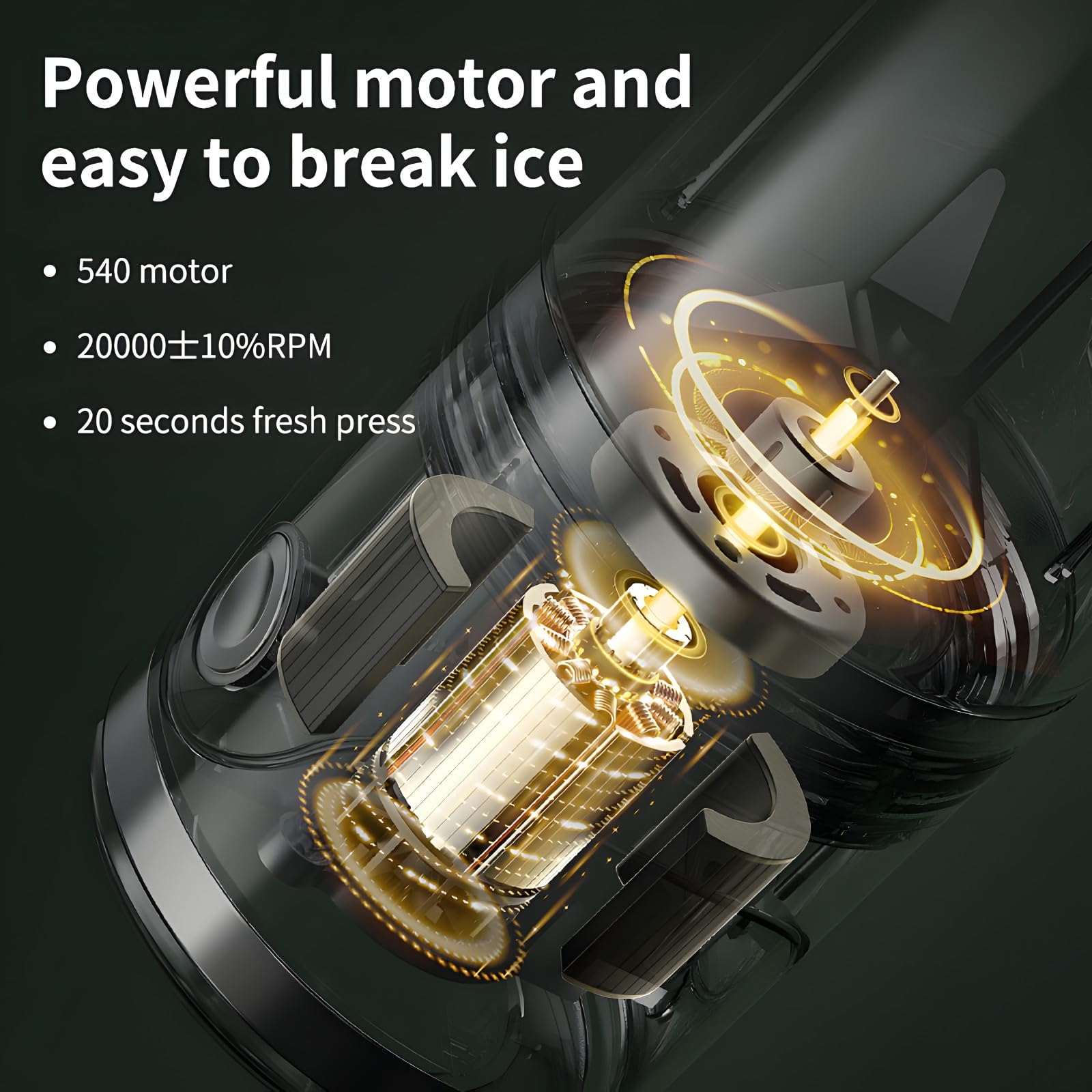 Motor de 20000 rpm en PROCHAIN para triturar hielo con facilidad
