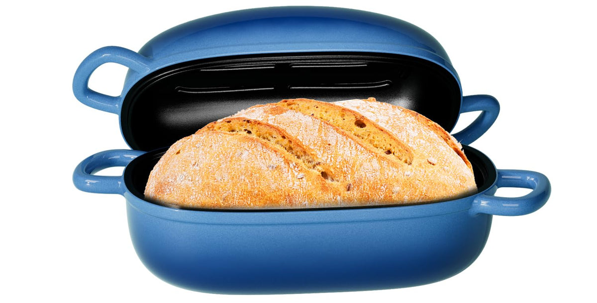 PROCHOP horno de hierro 9x6 con tapa para pan crujiente y uniforme.