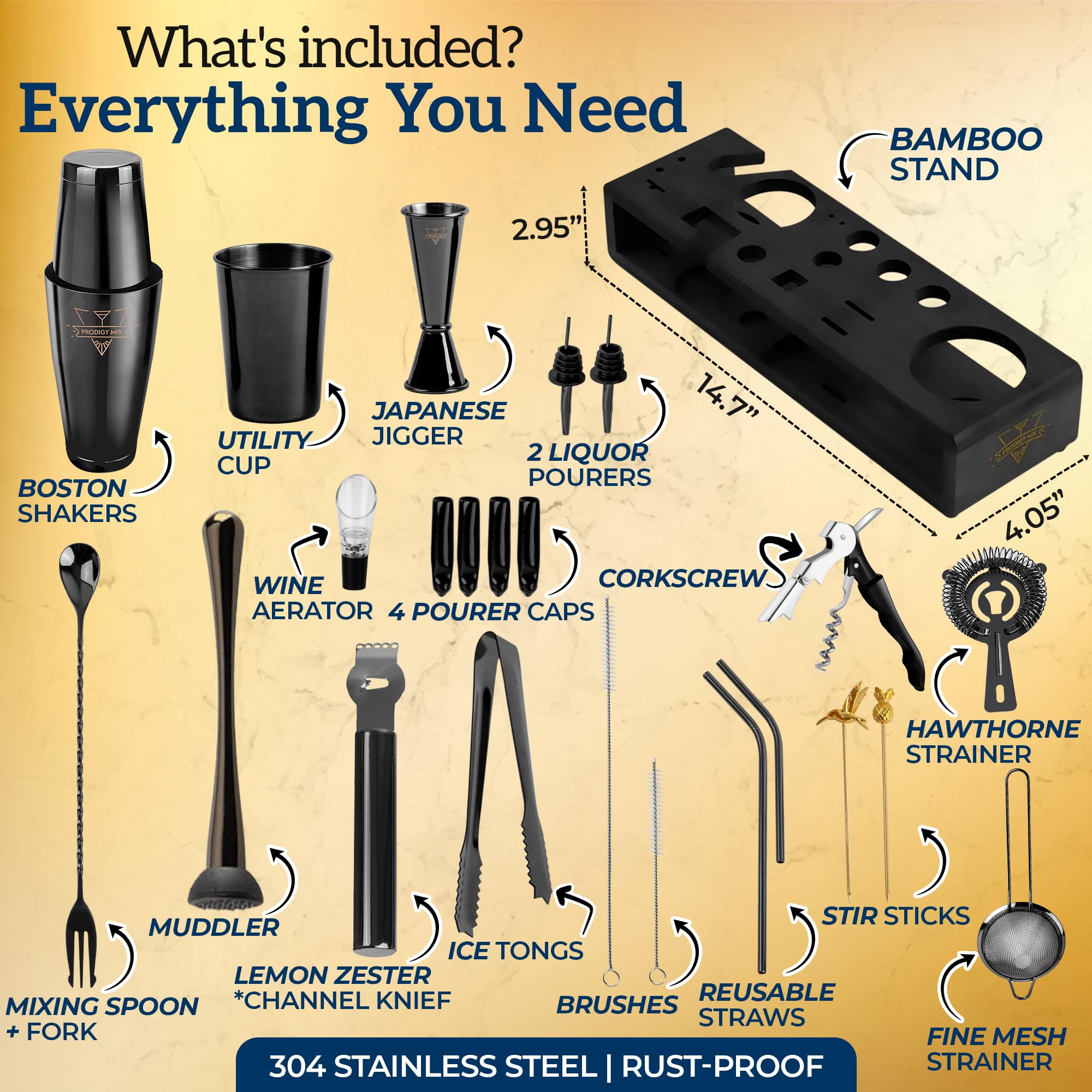 Prodigy Mix Elite organizador bar madera almacenamiento ordenado