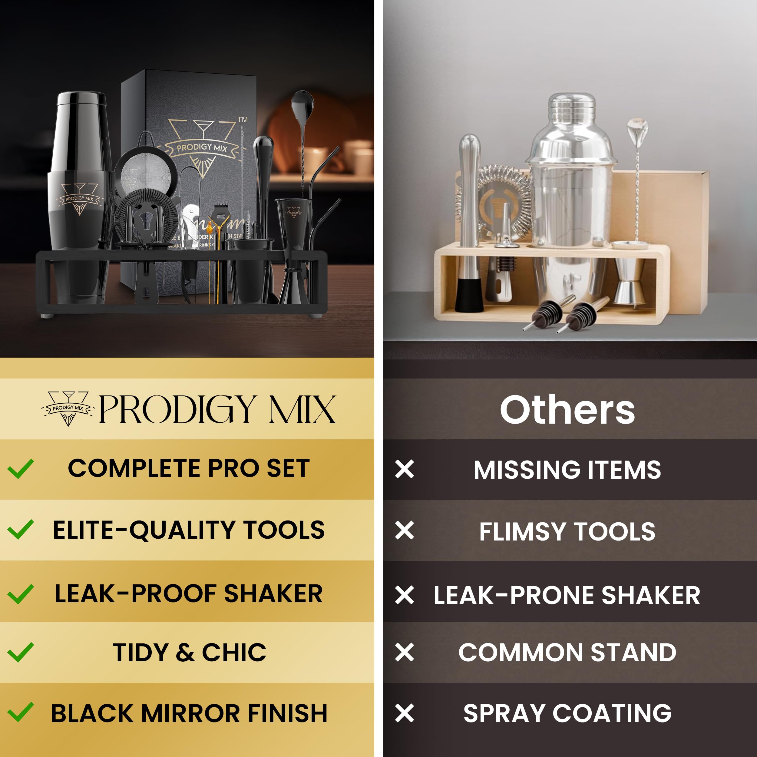 Prodigy Mix Elite tarjetas de recetas para inspiración de cocteles