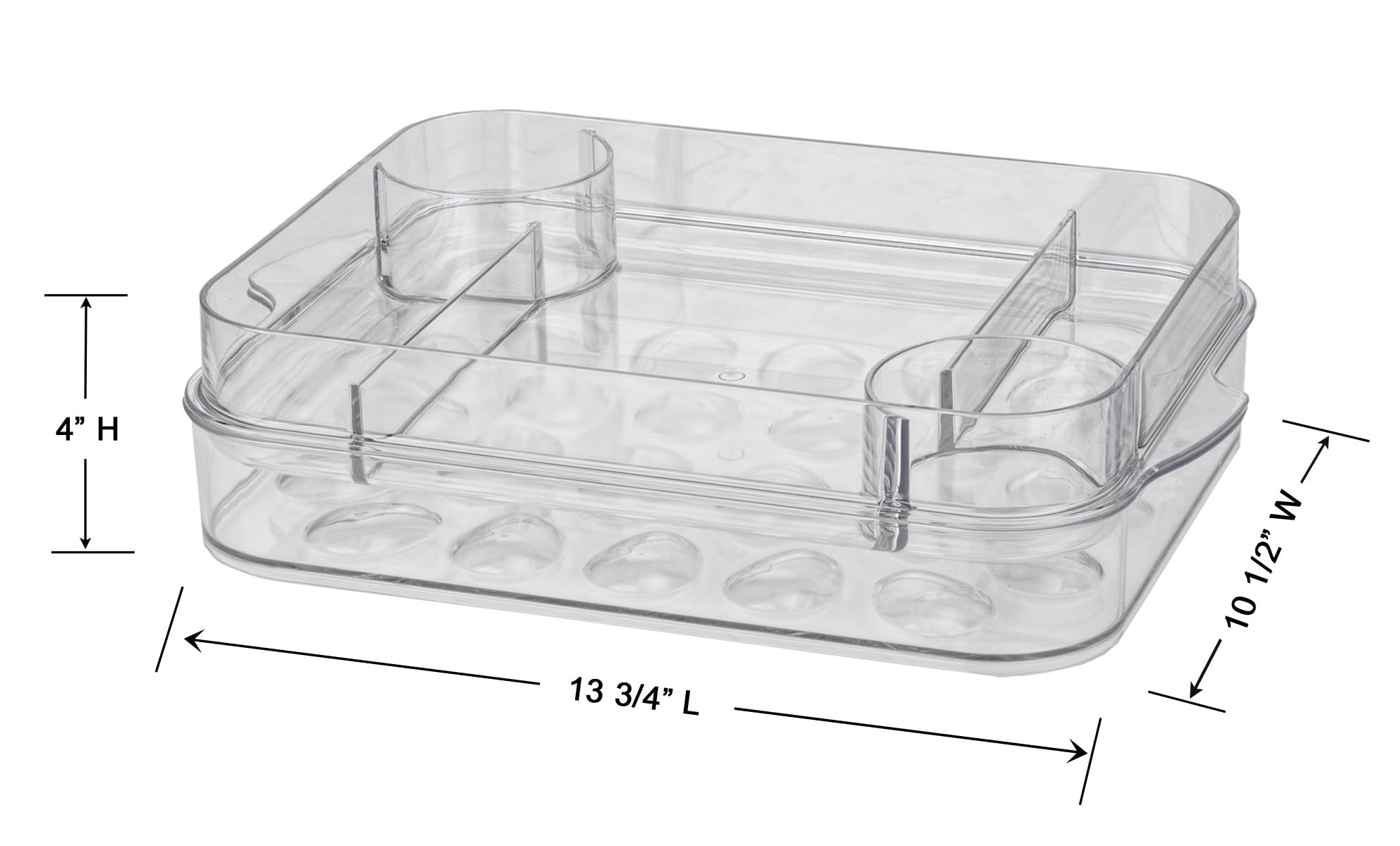 Prodyne Huevos rellenos en hielo, soporte seguro para 24 mitades.