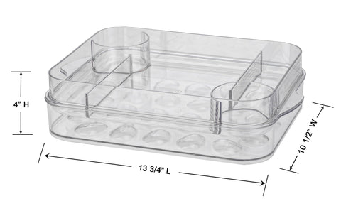 Prodyne Huevos rellenos en hielo, soporte seguro para 24 mitades.