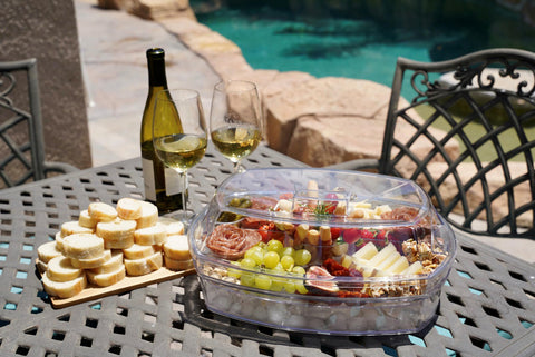 Prodyne Ice Party Platter: mantiene alimentos frescos durante la fiesta gracias a su diseño con hielo.