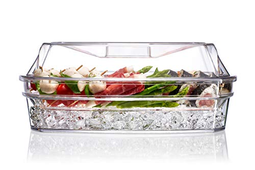 Prodyne Ice Party Platter: asas ergonómicas para transportar fácilmente de mostrador a mesa.