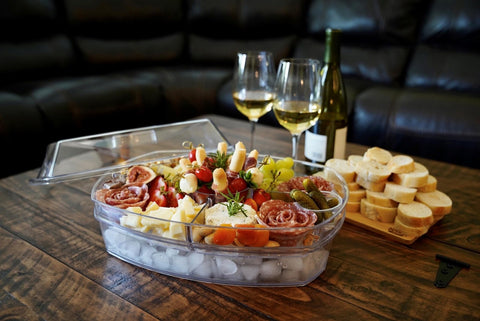 Prodyne Ice Party Platter: ideal para uso en interiores y exteriores durante reuniones.