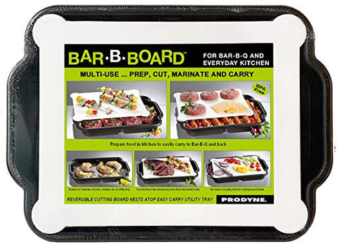 Prodyne Prep & Slice BB-16, bandeja inferior para marinar y recoger jugos sin desorden.