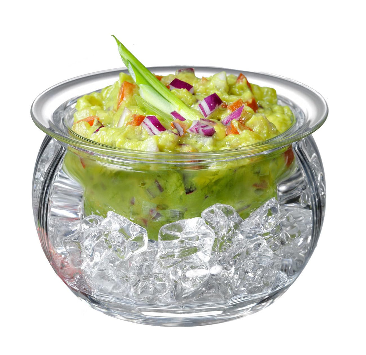 Prodyne tazón para salsas acrílico 16 oz mantiene dips fríos para picnics.