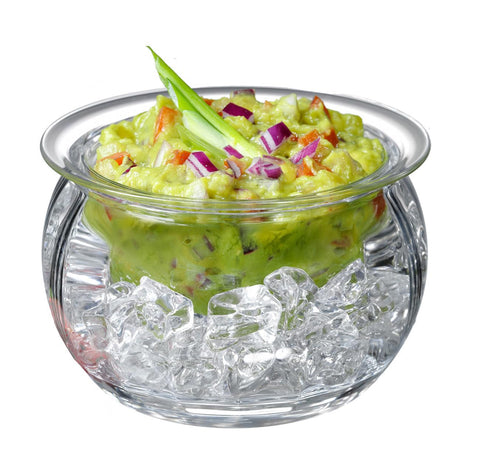 Prodyne tazón para salsas acrílico 16 oz mantiene dips fríos para picnics.