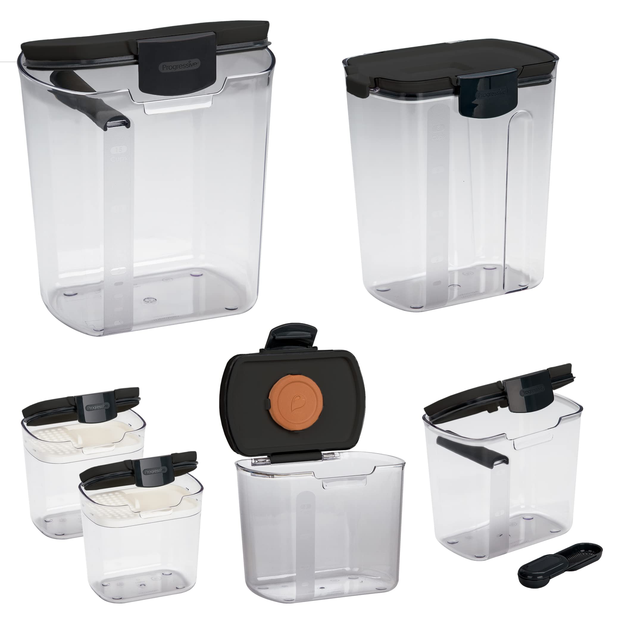 Progressive ProKeeper azúcar 2.5 Qt: vertido limpio y control de porciones