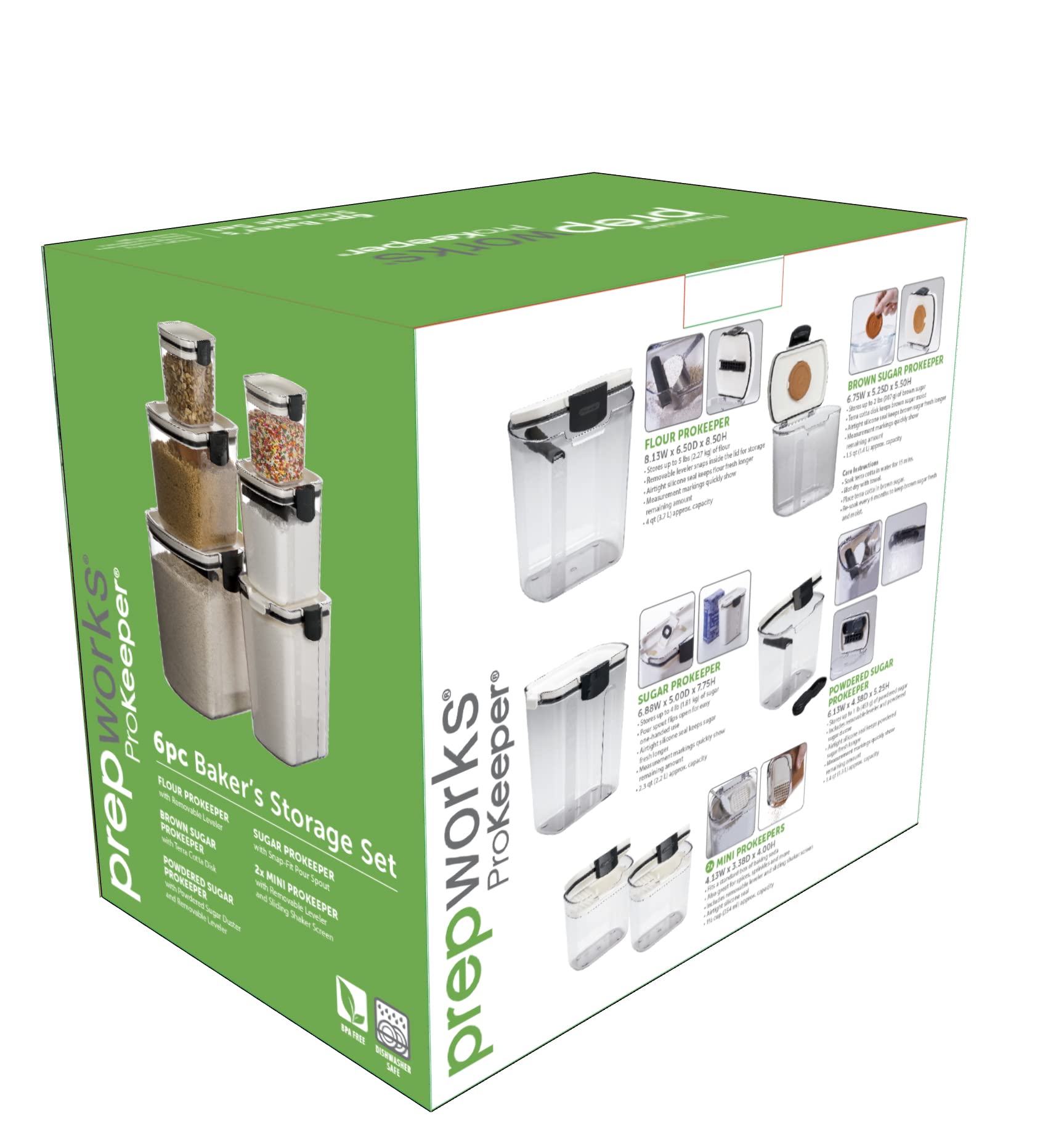 Progressive ProKeeper azúcar en polvo 1.5 Qt: medición clara y vertido suave
