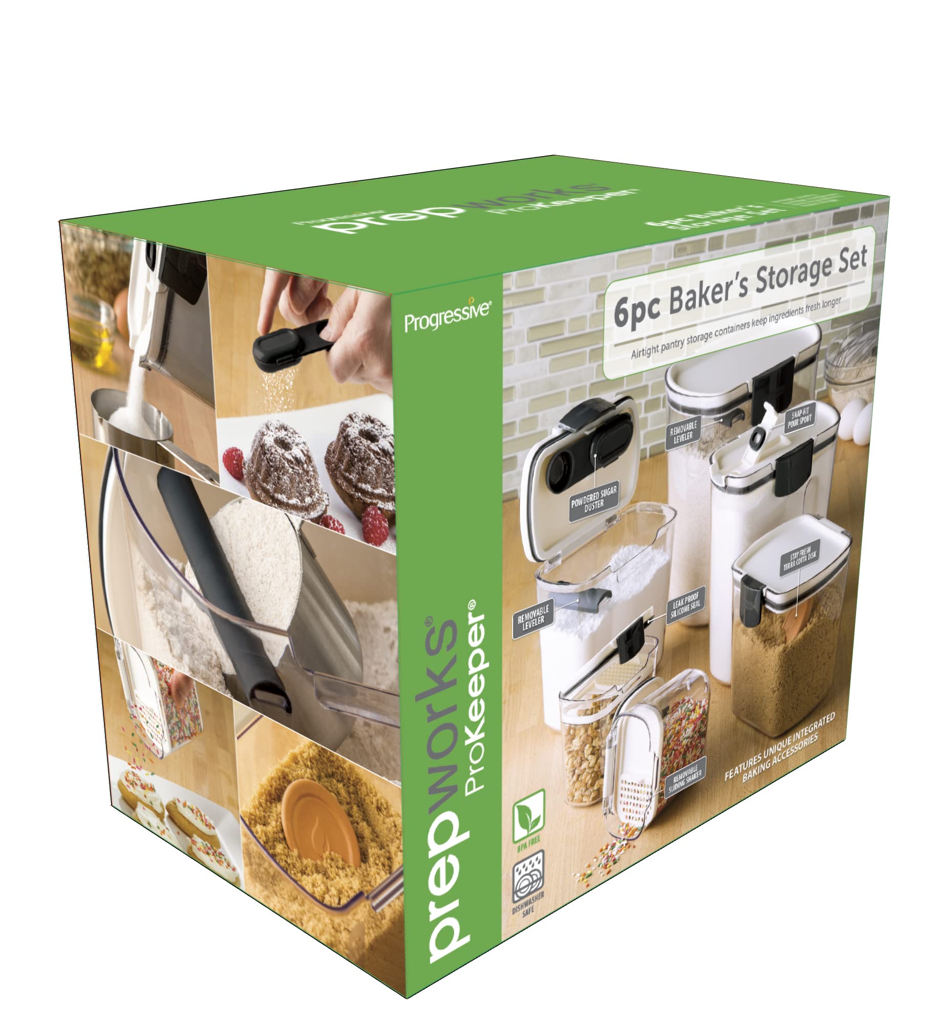 Progressive ProKeeper azúcar moreno 1.5 Qt: disco de terracota para mantener humedad