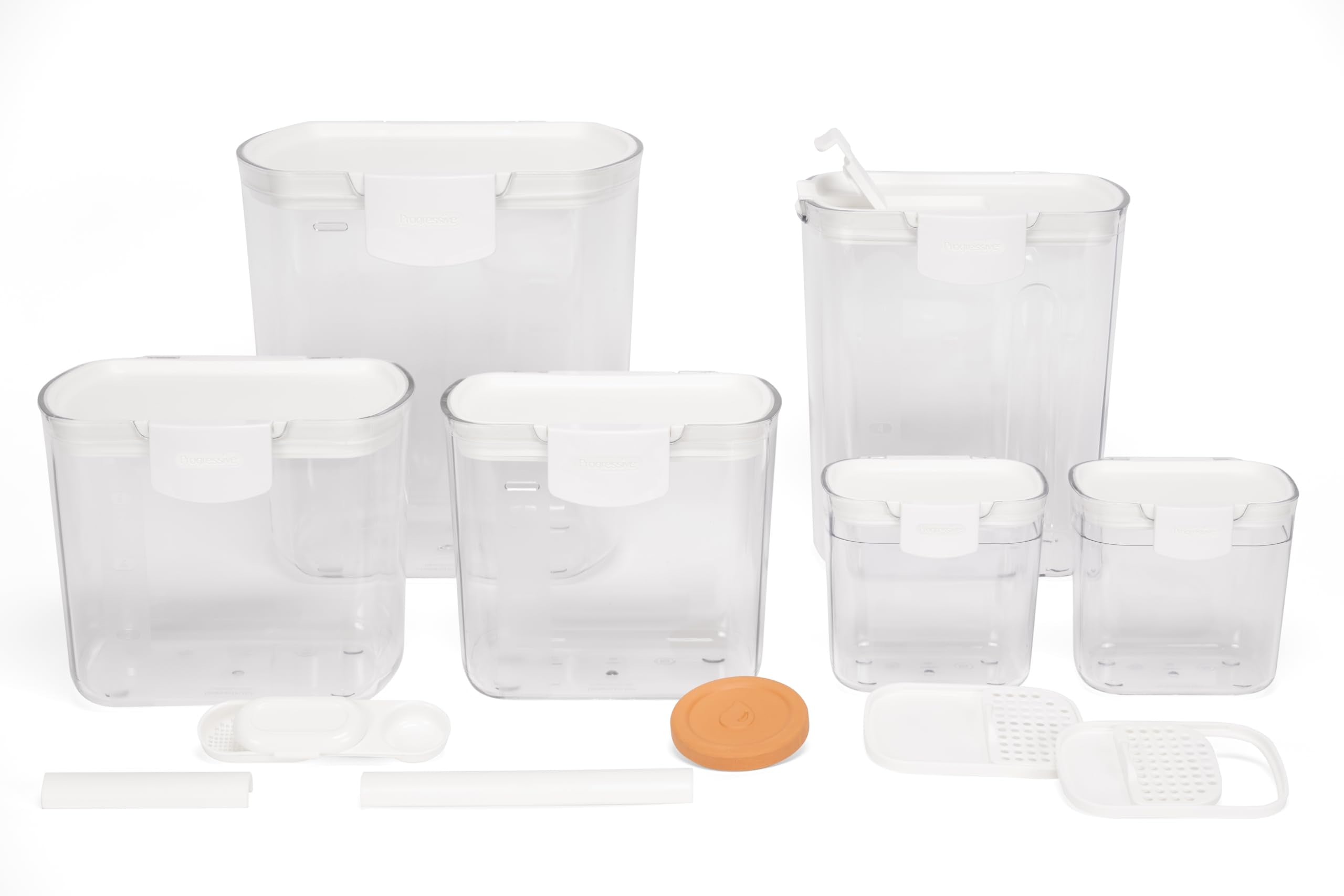 Progressive ProKeeper harina 4qt con barra de nivel para medir con precisión