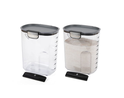 ProKeeper+ harina 4 cuartos con tapa de silicona, almacenamiento hermético para harina fresca