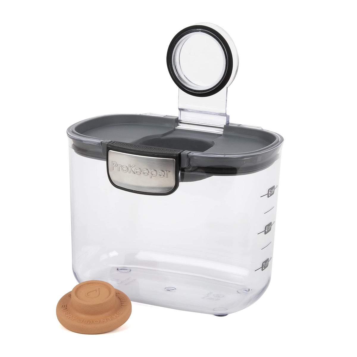 ProKeeper: contenedor azúcar moreno 1,4 cuartos con sello hermético para frescura.