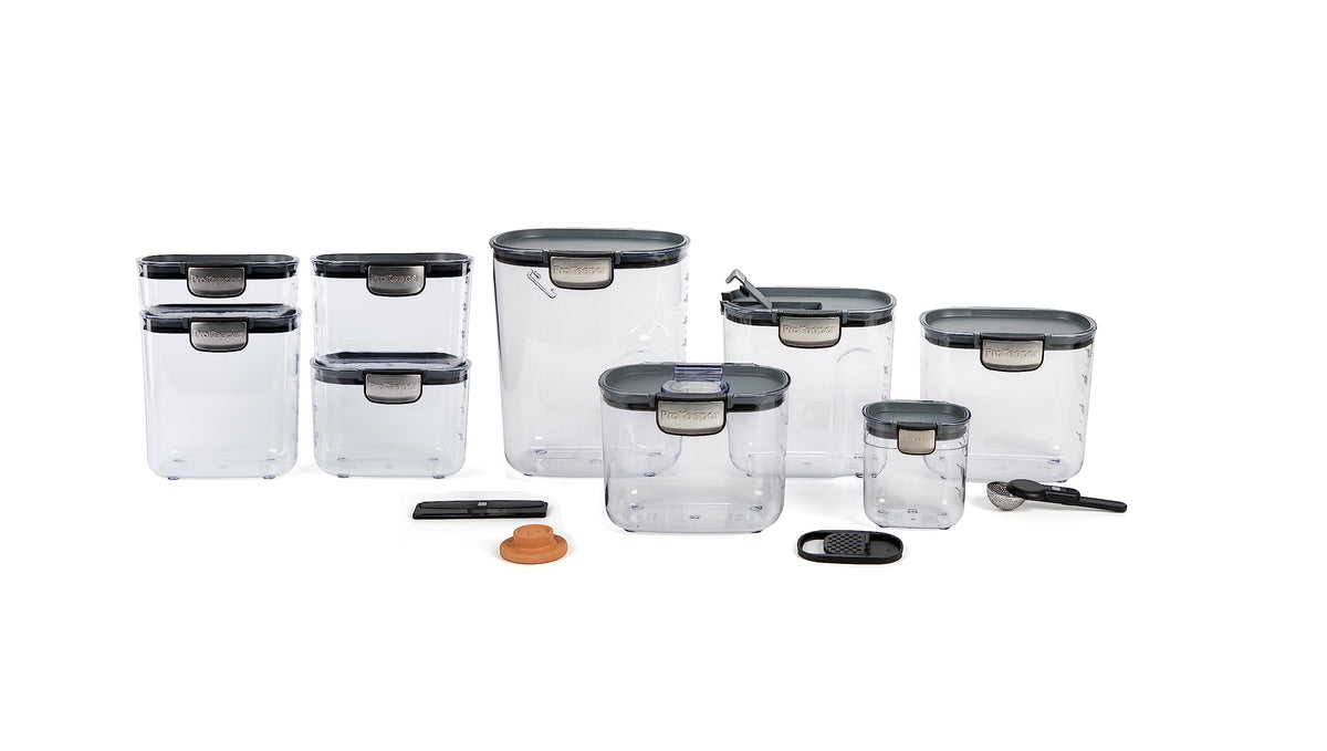 Conjunto ProKeeper+ para harina y azúcar con sellado hermético para frescura prolongada.