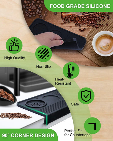 PROKITCHEN Dos áreas texturizadas para embudos y filtros, drenaje de taza.