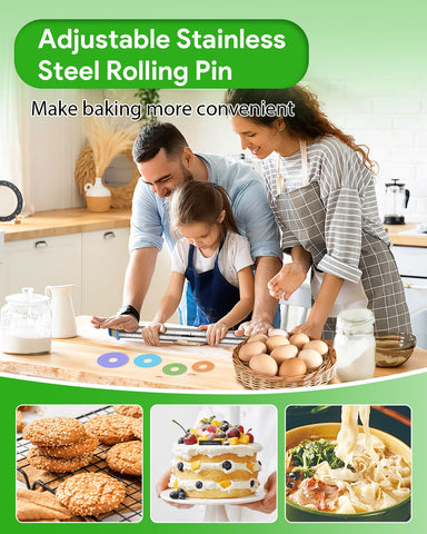 PROKITCHEN rodillo inoxidable, fácil limpieza y duradero