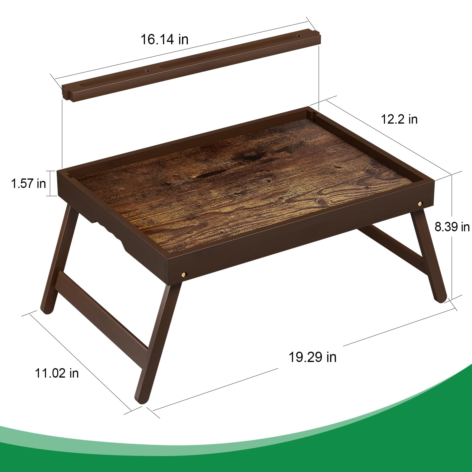 Promitop bandeja con manija ergonómica para transportar entre habitaciones sin esfuerzo.