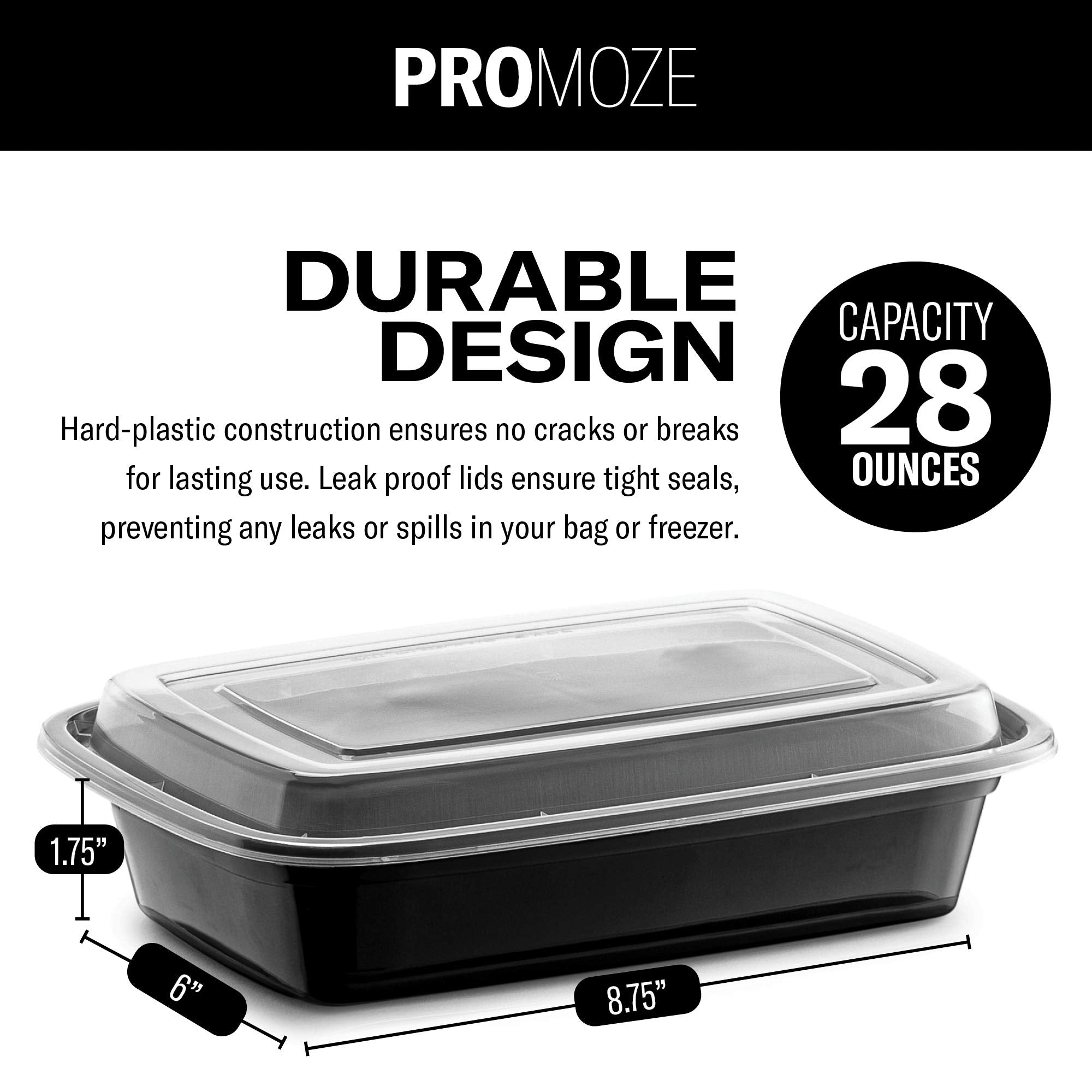PROMOZE contenedor para microondas apto para calentar comida fácilmente.