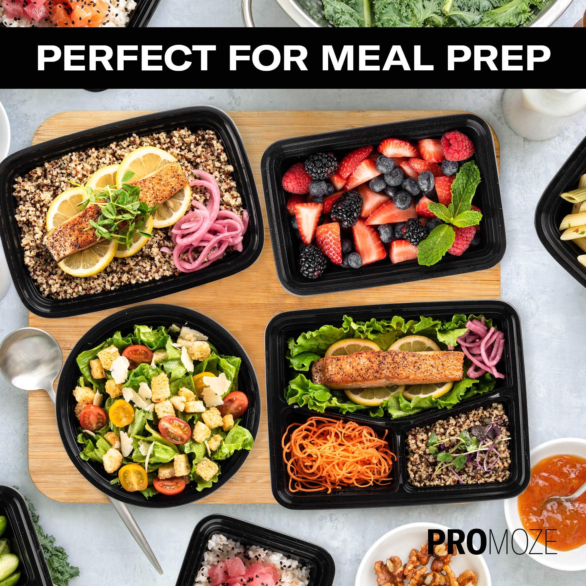 PROMOZE ideal para catering y servicios de comida para llevar.