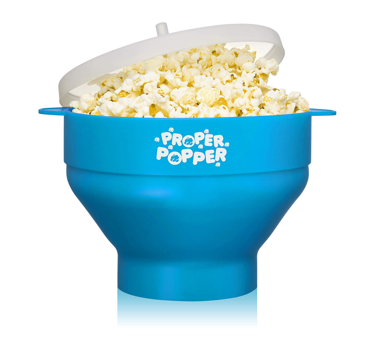 PROPER POPPER turquesa: tazón plegable para hacer palomitas en microondas.