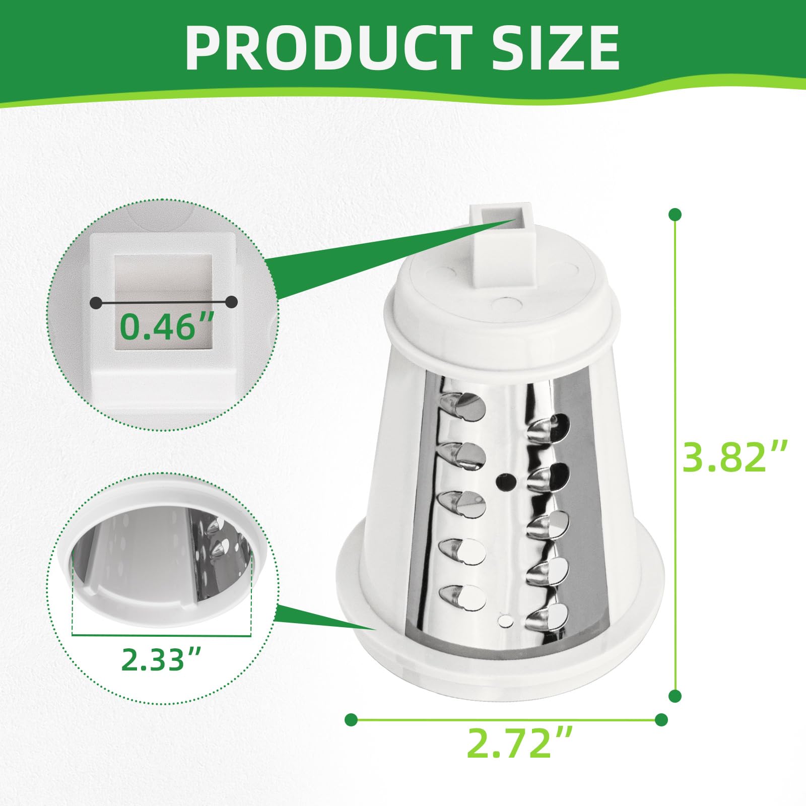 PROSOCOOL cono rallador para Presto 02910-02980; ideal para parmesano y cheddar