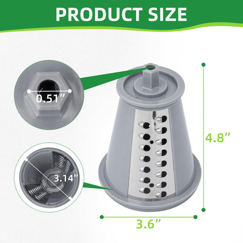 PROSOCOOL cono rallador versátil para quesos y verduras, ideal para pizzas y ensaladas.