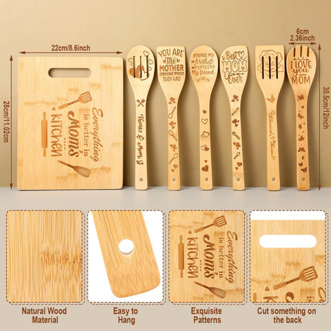 ProSuites cucharas de madera, estilo 1 para mezclar con suavidad.