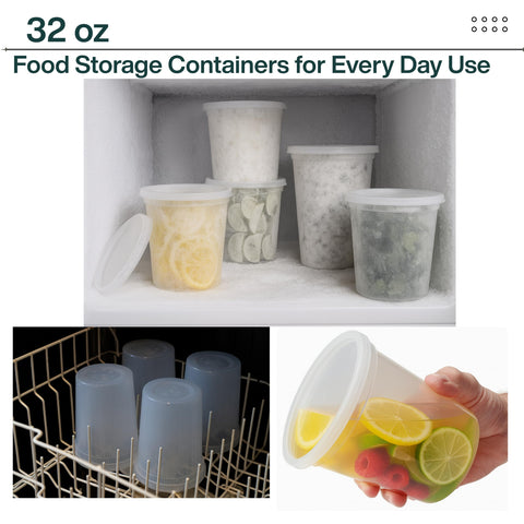 ProTakeOut 32oz con tapa a prueba de fugas ideal para salsas.