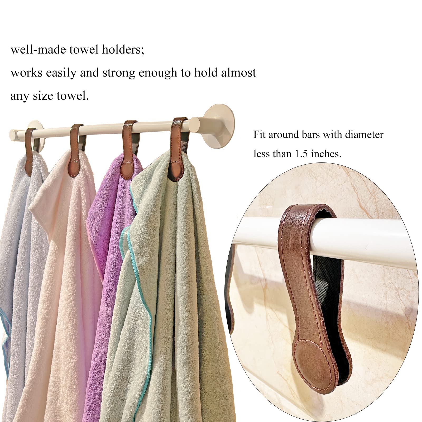 Prriudy diseño elegante en cuero marrón para cocina y baño.