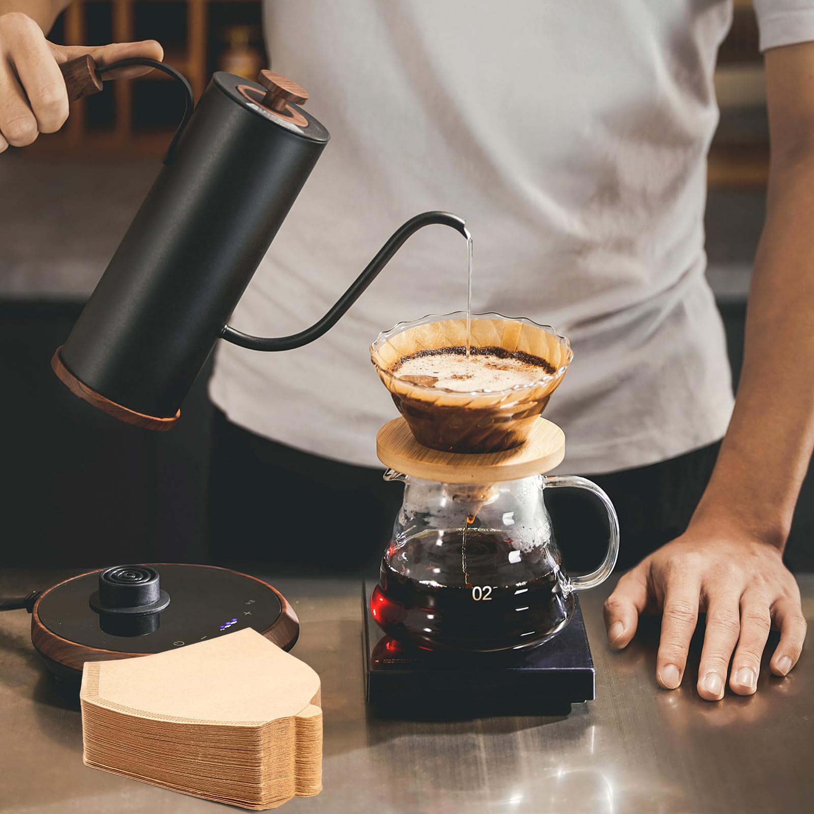 Prudiut capacidad de 8-12 tazas para sesiones de café en casa