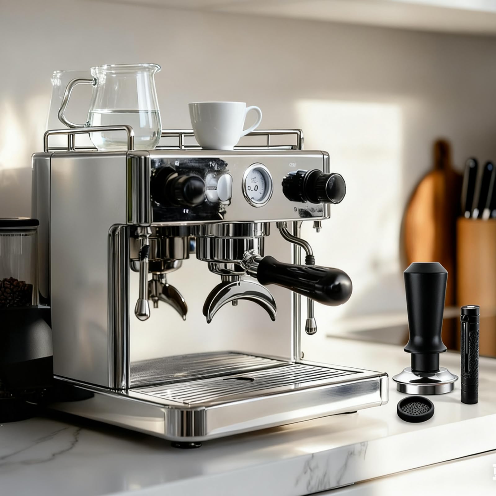 Kit barista profesional Prudiut: ideal para uso en casa o cafetería pequeña.