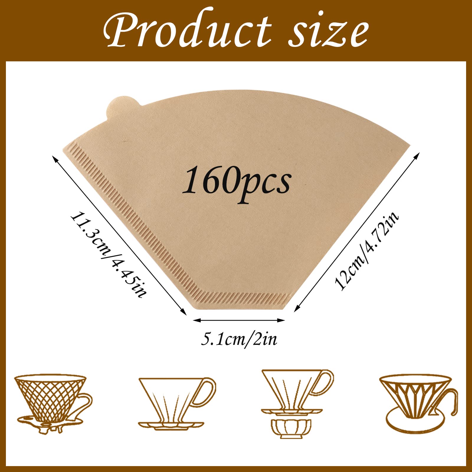 Cono Nº4 Prudiut con papel natural no blanqueado para sabor suave