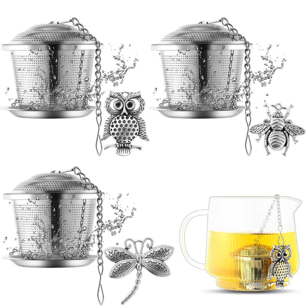 Prudiut infusor colgante insecto para té limpio y aromático
