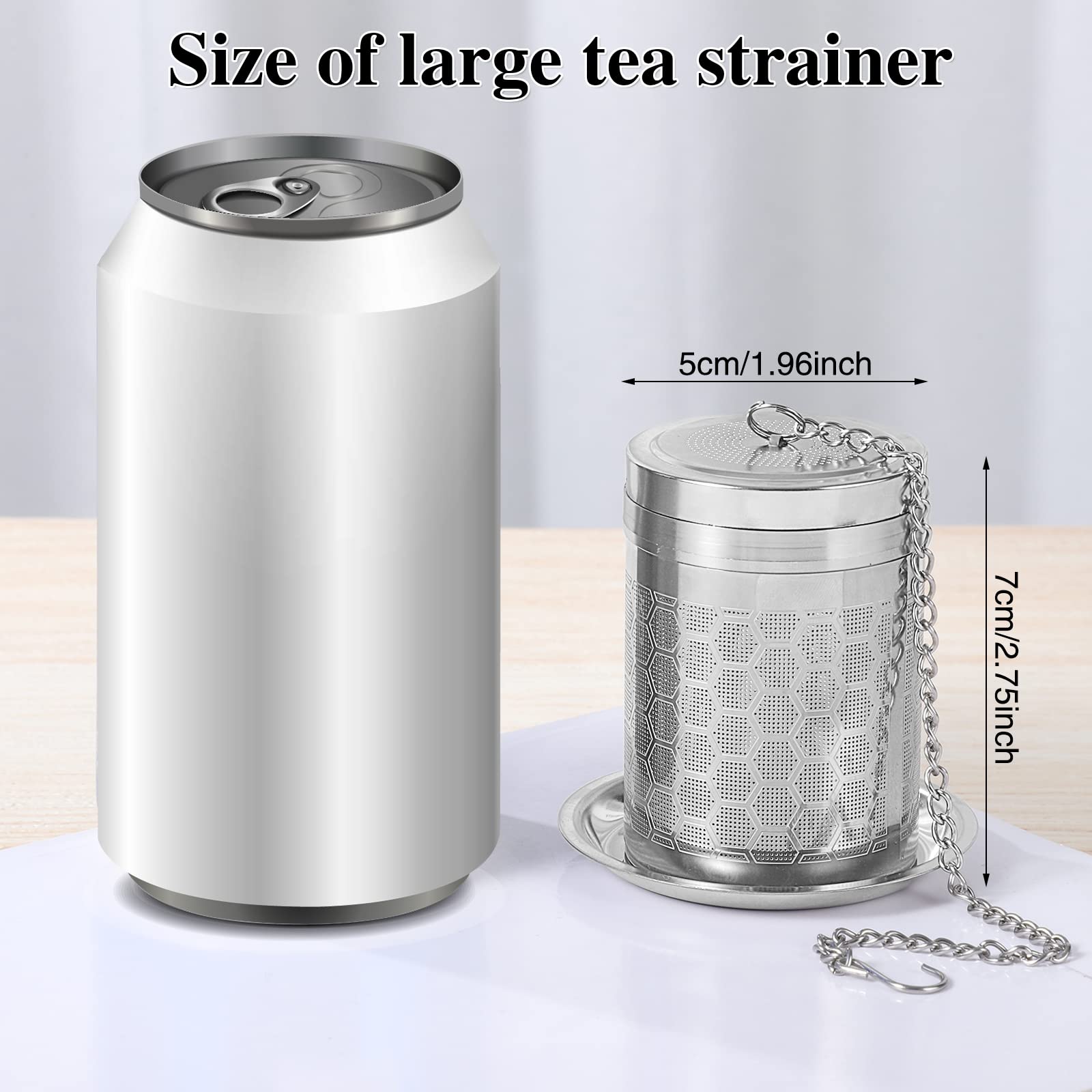 Prudiut Infusor de té pequeño con tapa, ideal para tazas individuales.