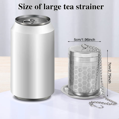 Prudiut Infusor de té pequeño con tapa, ideal para tazas individuales.