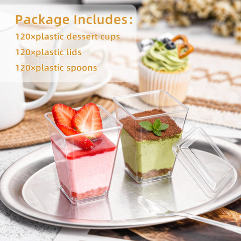 Pack Pryntono de 120 vasos postre 5oz listo para catering