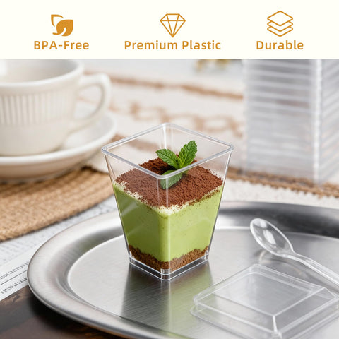 Tapas transparentes Pryntono para conservar el postre y evitar derrames