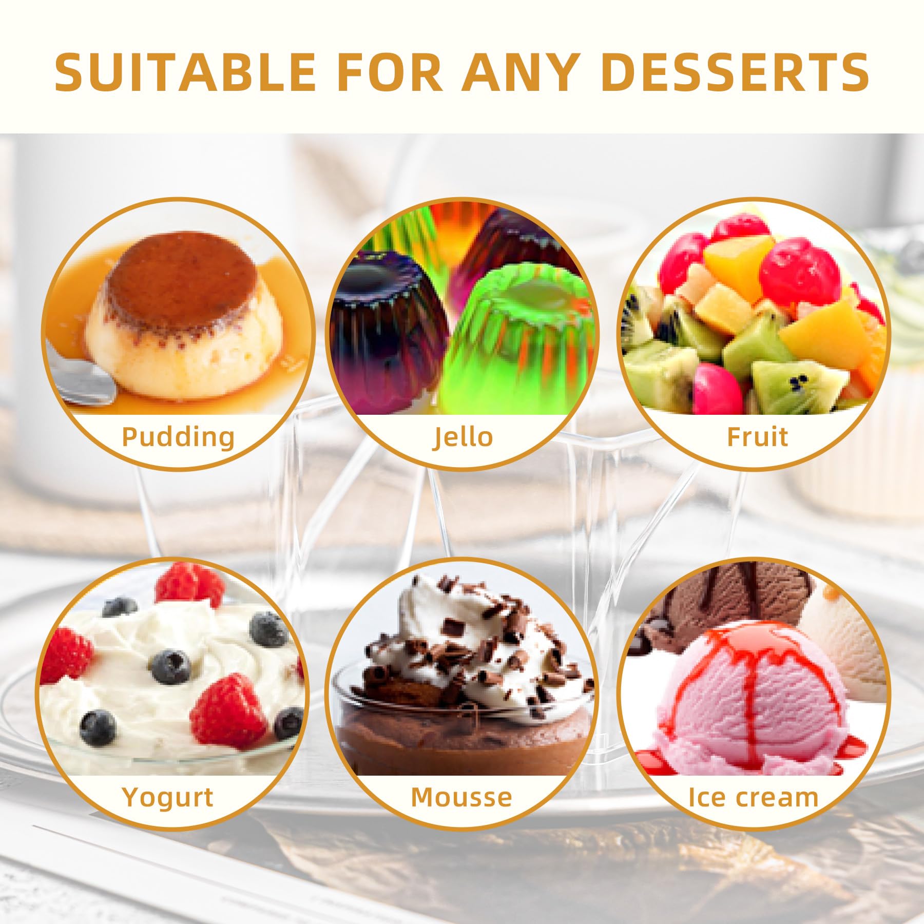 Uso en eventos Pryntono para servir postres con estilo